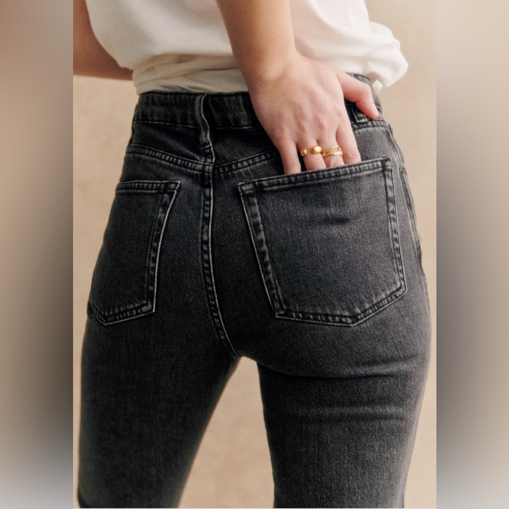 NWT Sézane Brut Sexy Jeans in Washed Grey - Picture 2 of 6